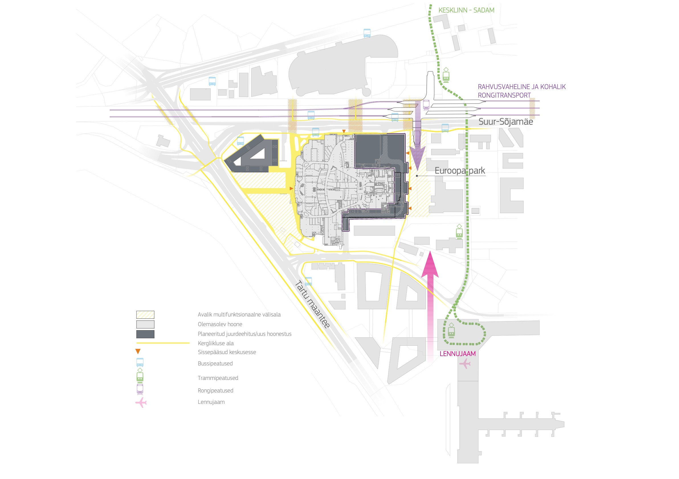 Ülemiste keskuse laienduse detailplaneering välistab bussijaama üleviimise Ülemiste keskuse juurde